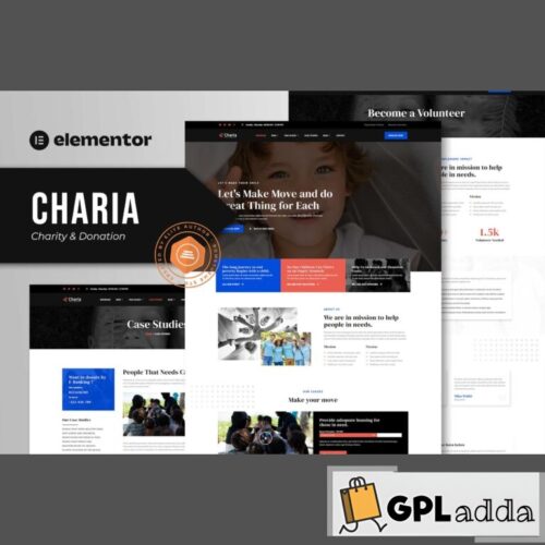 Charia - Charity & Donation Elementor Template Kit