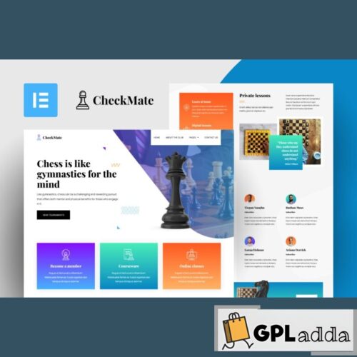 CheckMate - Chess Club & Tournaments Elementor Template Kit