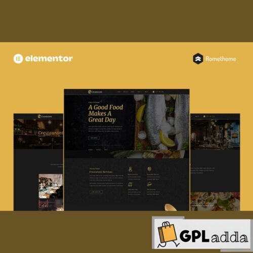 Crestaurant - Elegant Restaurant Pro Full Site Template Kit