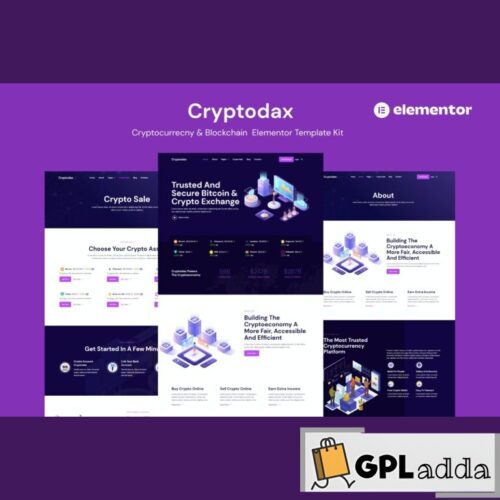 Cryptodax - Cryptocurrency & Blockchain  Elementor Template Kit