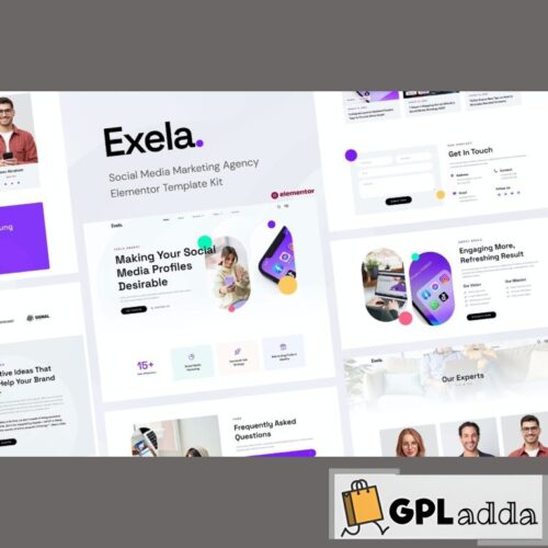 Exela - Social Media Marketing Agency Elementor Template Kit