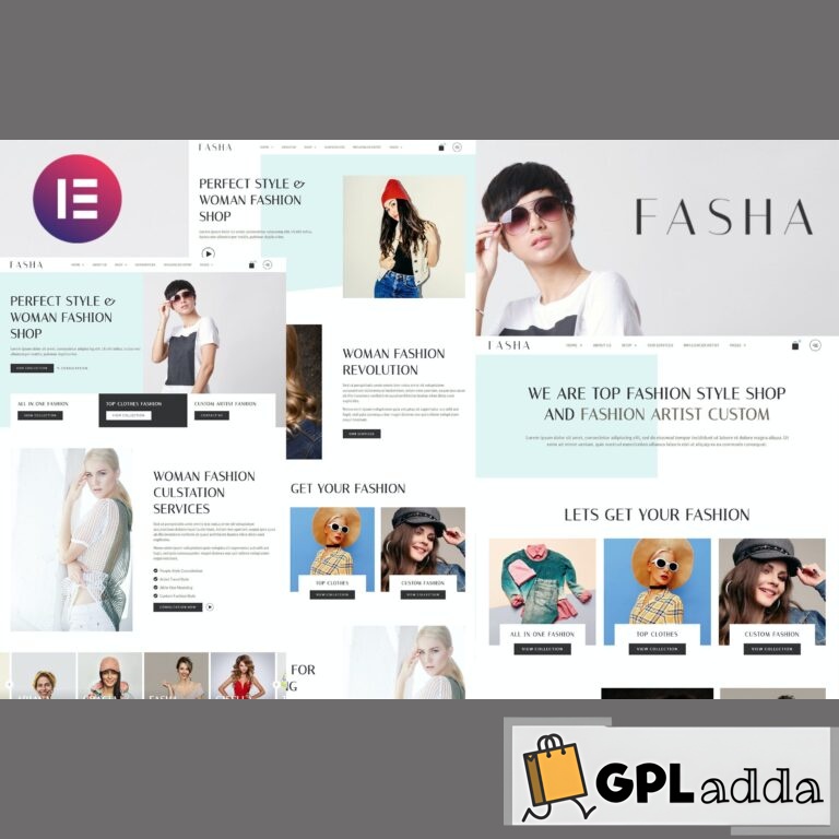Fasha - Woman Fashion & Shop eCommerce Elementor Template Kit