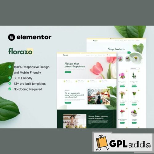 Florazo - WooCommerce Florist & Flower Shop Elementor Template Kit