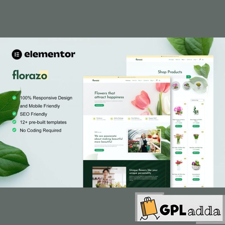 Florazo - WooCommerce Florist & Flower Shop Elementor Template Kit