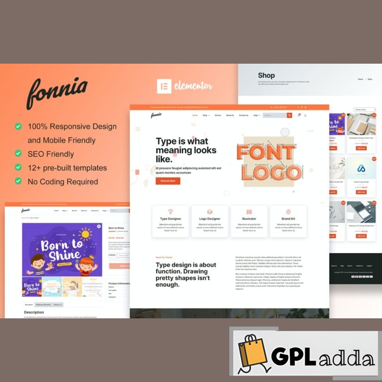 Fonnia - Digital Product Store Elementor Template Kit