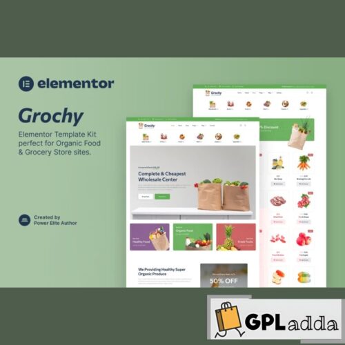 Grochy - Organic Food & Grocery Store Elementor Template Kit