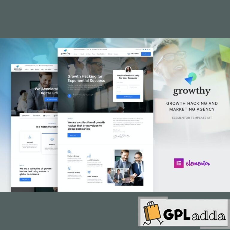 Growthy - Growth Hacking & Marketing Agency Elementor Template Kit