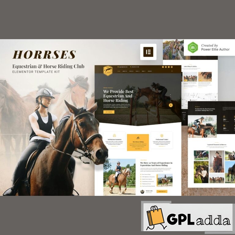 Horrses - Equestrian & Horse Riding Club Elementor Template Kit