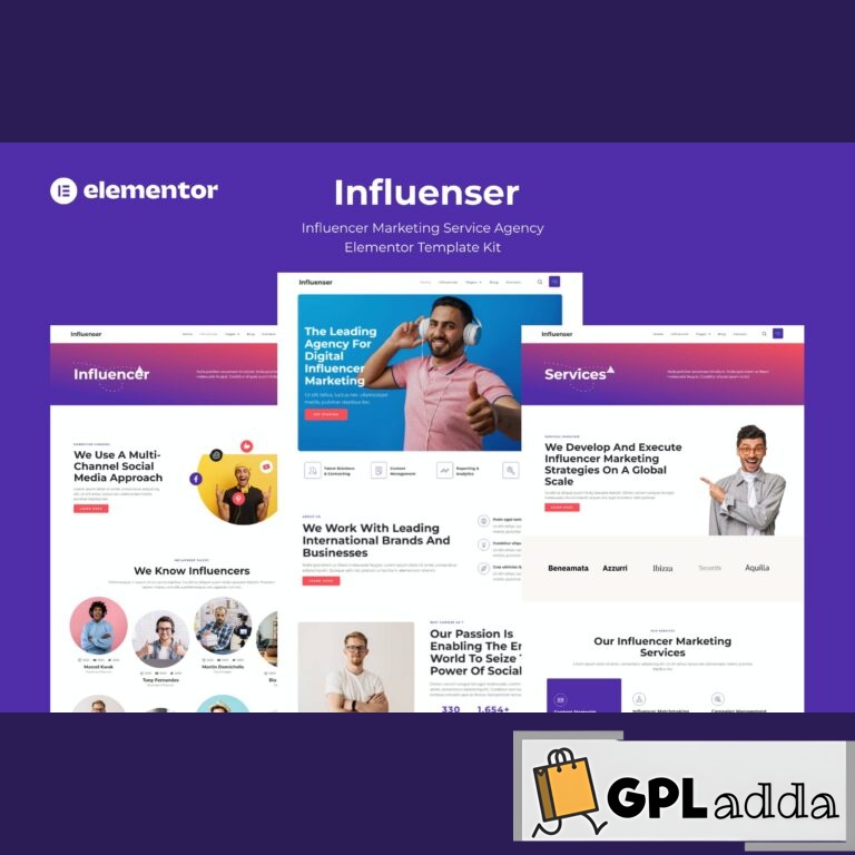Influenser - Influencer Marketing Services Agency Elementor Template Kit