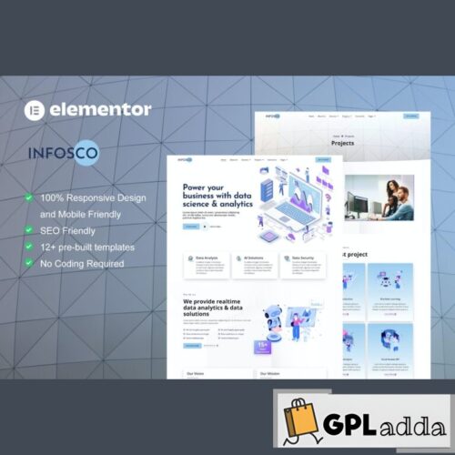 Infosco - Data Science & Analytic Service Elementor Template Kit