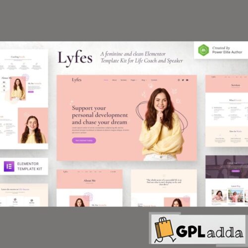 Lyfes - Feminine Life Coach & Speaker Elementor Template Kit