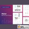 matar mental health therapy elementor template kit