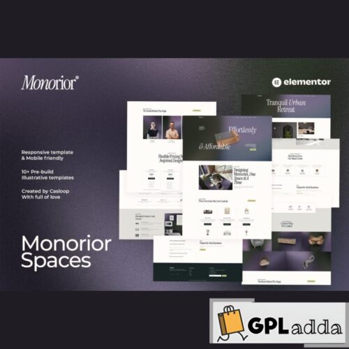 Monorior Space - Gradient Interior Elementor Template Kit