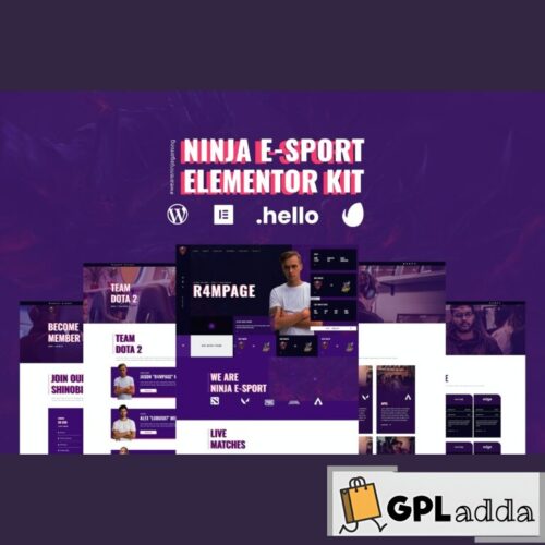 Ninja - Esports & Gaming Elementor Template Kit