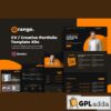 orange cvcreative portfolio elementor template kits