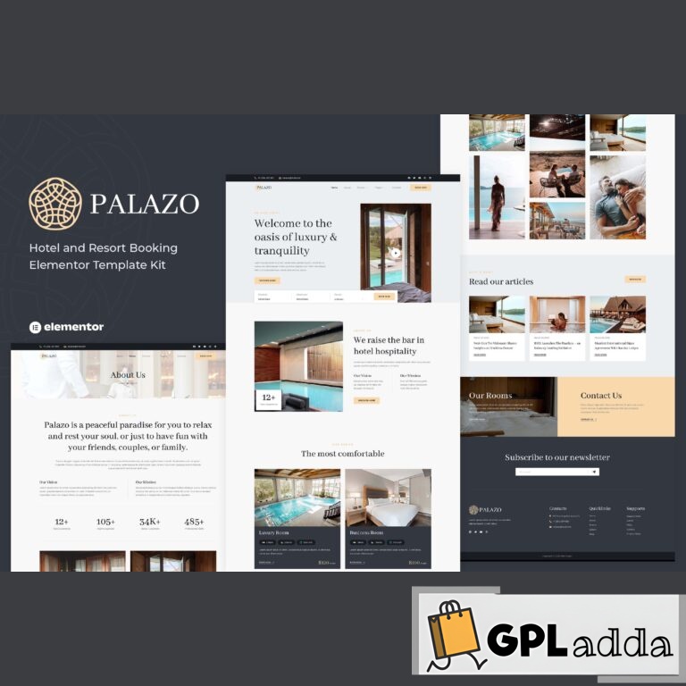 Palazo - Hotel and Resort Booking Elementor Template Kit