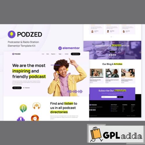 Podzed - Podcaster & Radio Station Elementor Template Kit