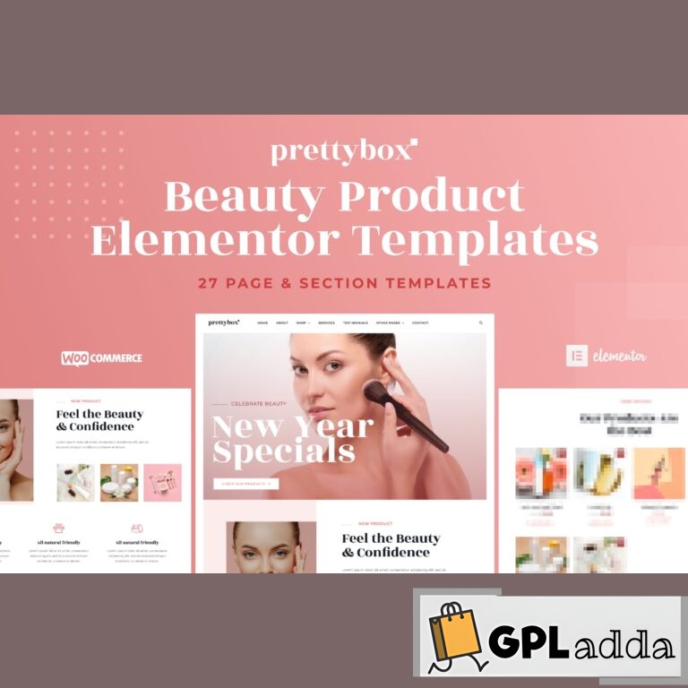 Prettybox - Cosmetic & Beauty Products Shop Elementor Template Kit