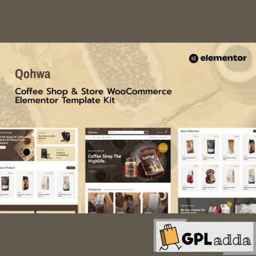 Qohwa - Coffee Shop & Store Ecommerce Elementor Pro Template Kit