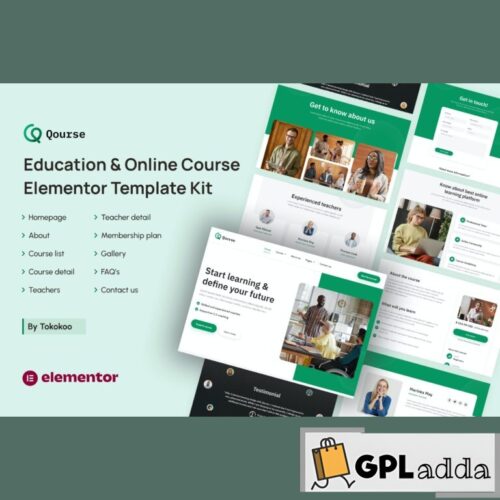 Qourse - Education & Online Course Elementor Template Kit