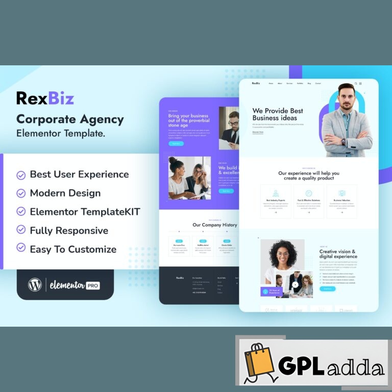 Rexbiz - Corporate Agency Elementor Template Kit