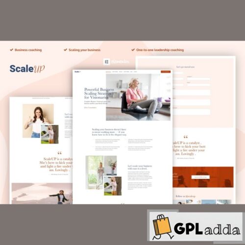 ScaleUP - Business Coaching Elementor Template Kit