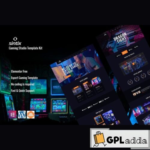 Sintix - Gaming Studio Elementor Template Kit