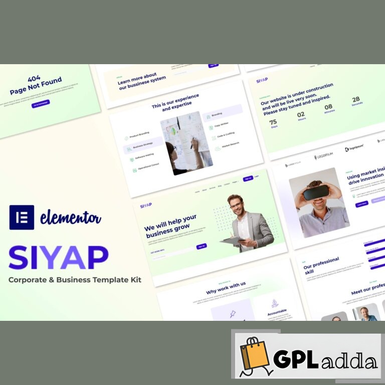Siyap - Corporate & Business Elementor Template Kit