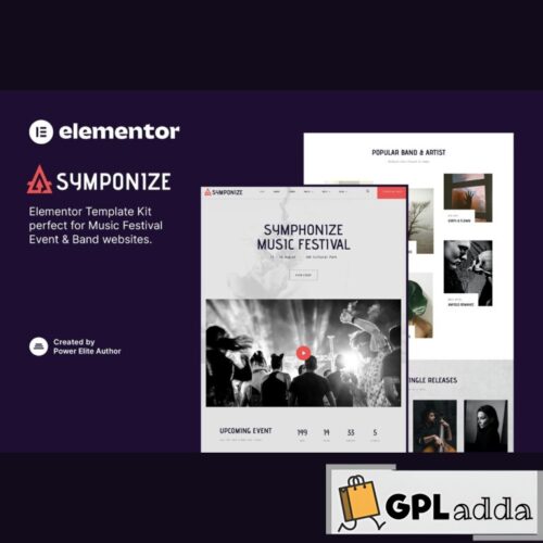 Symphonize - Music Festival Event & Band Elementor Template Kit