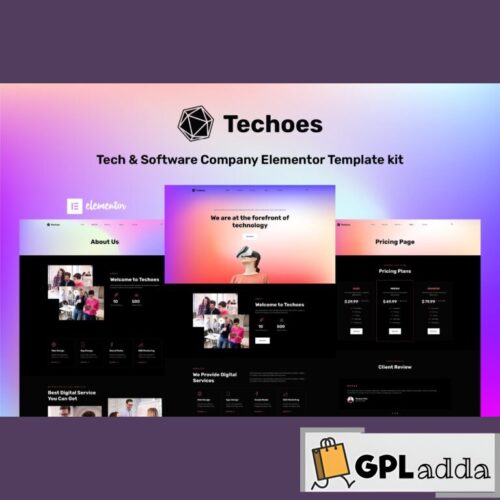 Techoes - Tech & Software Company Elementor Template kit