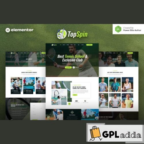TopSpin - Tennis School & Sports Club Elementor Template Kit