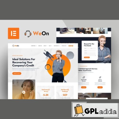 WeOn - Call Center & Telemarketing Elementor Template Kit