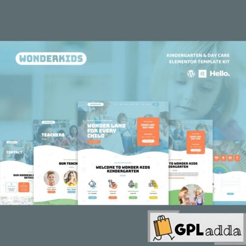 Wonderkids - Kindergarten & Children Day Care Elementor Template Kit