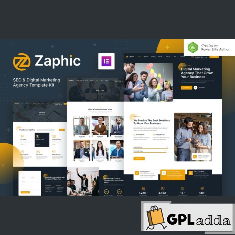 Zaphic - SEO & Digital Marketing Agency Elementor Template Kit